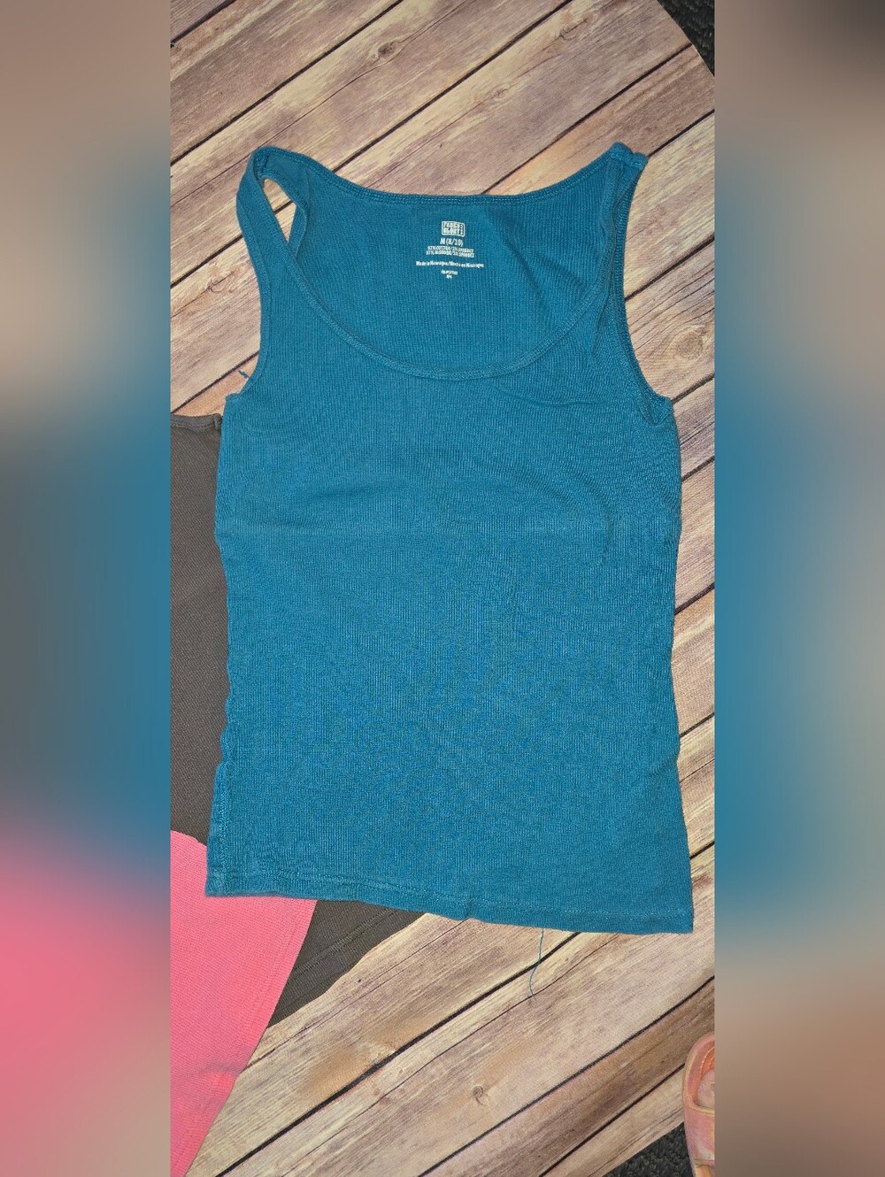 3 Tank Tops - Pink, Gray, and Teal - Picture 3 of 5